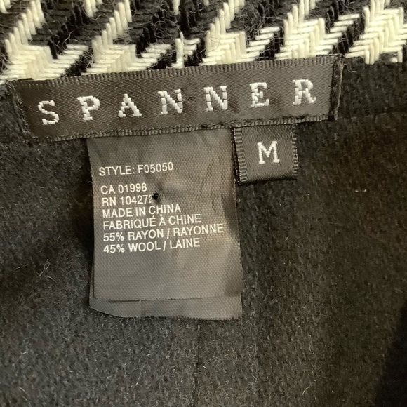 SPANNER Black/White Houndstooth Tweed Cardigan Size M - Picture 11 of 14